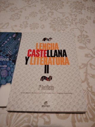 Libros de química y lengua segundo de bachillerato