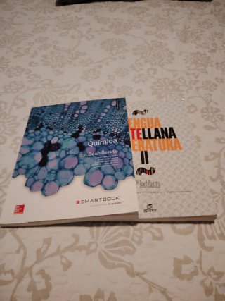 Libros de química y lengua segundo de bachillerato