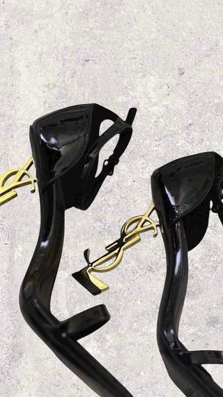 Tacchi Yves Saint Laurent Nero Dorato