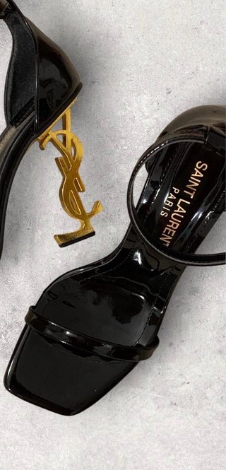Tacchi Yves Saint Laurent Nero Dorato