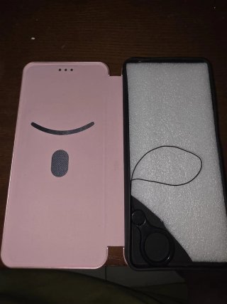 Funda móvil azul y rosa