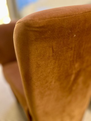 Sillón/butaca terciopelo color terracotta