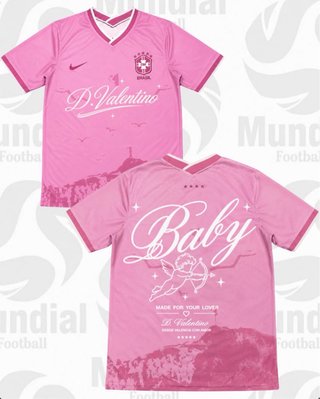 Camiseta Rosa Brasil Valentino