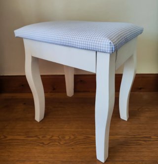 Banqueta de tocador tapizada