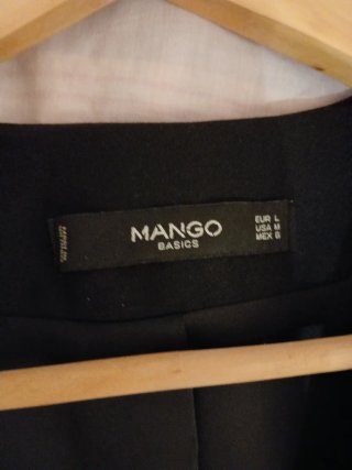Americana Mango Negra Talla L
