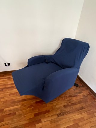 Poltrona reclinabile elettrica blu