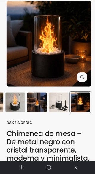 2 Chimeneas Etanol Mesa OAKS NORDIC