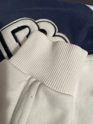Bomber Jacket Hombre Azul y Blanco