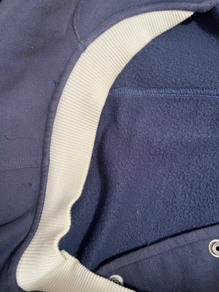 Bomber Jacket Hombre Azul y Blanco
