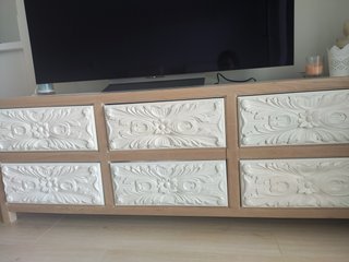 Mueble aparador tallado madera maciza