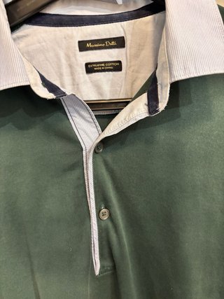 Polo Massimo Dutti Verde Oscuro Algodón Fino