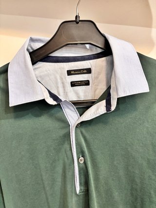 Polo Massimo Dutti Verde Oscuro Algodón Fino