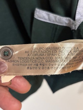 Polo Massimo Dutti Verde Oscuro Algodón Fino