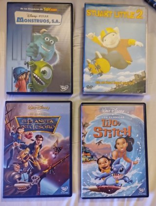 Lote 4 Películas DVD Disney/Pixar (Español) 2 x 5€