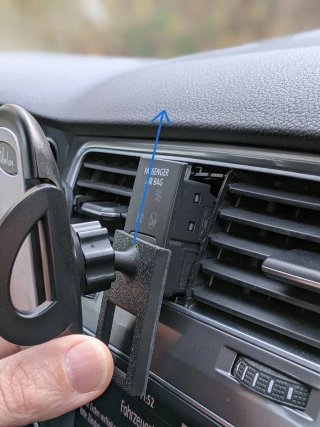 Adaptador soporte móvil VW Golf MK7