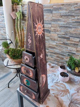 Mueble Auxiliar Celestial Rústico