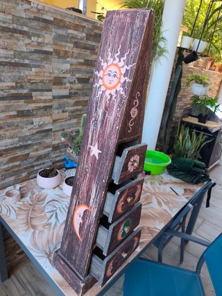Mueble Auxiliar Celestial Rústico