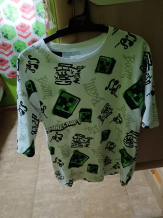 Conjunto Ropa Minecraft Camiseta y Pantalón Corto,