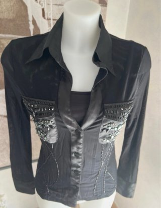 Camicia Tulle e Strass Tg. S