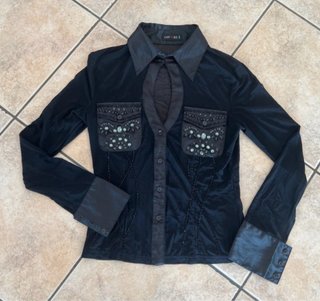 Camicia Tulle e Strass Tg. S