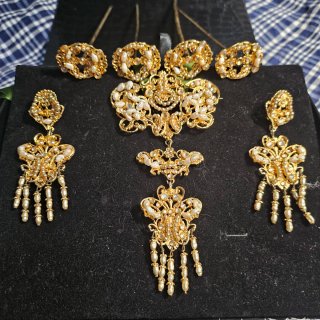 Aderezo Fallera Antiguo Perlas y Oro