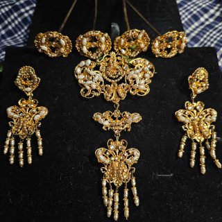 Aderezo Fallera Antiguo Perlas y Oro