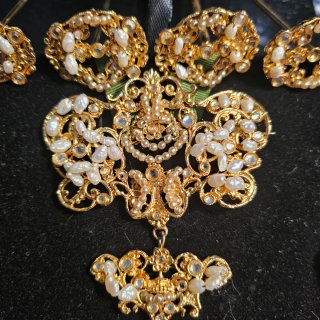 Aderezo Fallera Antiguo Perlas y Oro