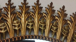 Specchio Sole in Ottone Anni '60