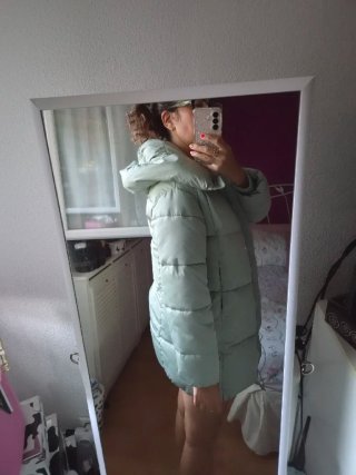 Plumas verde acolchado