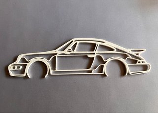 Silueta 3D Porsche Porsche 911 Turbo
