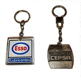 Llaveros Esso Super Oil, Total y Cepsa