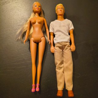 Coppia bambole Ken e Barbie simil