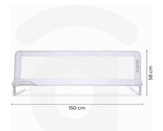 Asalvo Barrera de Cama 150 cm 2 en 1 Blanca