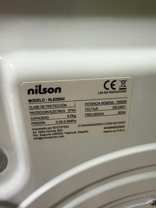 Lavadora Nilson Carga Frontal nueva