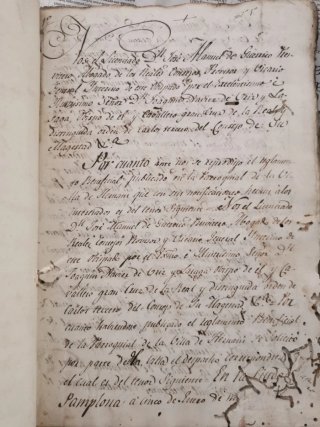 Manuscrito Iglesia Hernani 1825