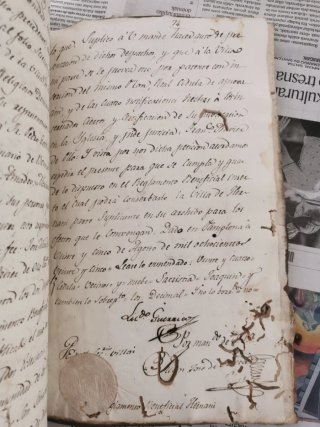 Manuscrito Iglesia Hernani 1825