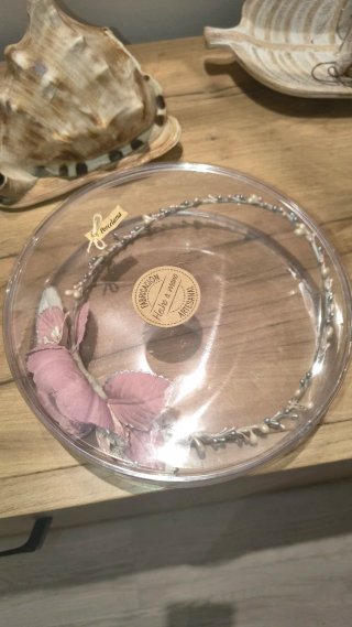 Diadema Comunión Corona Flores Rosa Blanco