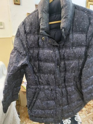 Chaquetón acolchado mujer gris