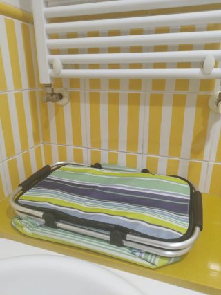 Bolsa nevera camping rayas