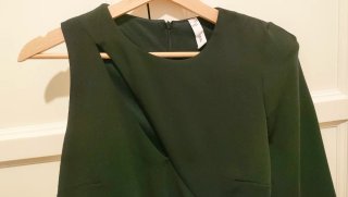 Vestido Mango Negro Talla S Asimétrico