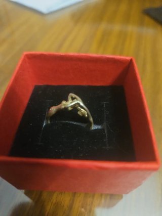 Anillo Diseño Vintage Pareja Dorado