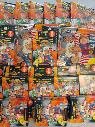 ADRENALYN XL 2025-26 SIN ABRIR,CAJAS CROMOS+ALBUMS