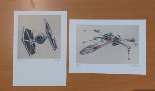 Litografías Star Wars Vehículos Miguel Alfaro