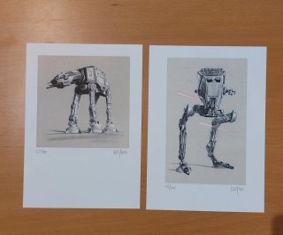 Litografías Star Wars Vehículos Miguel Alfaro