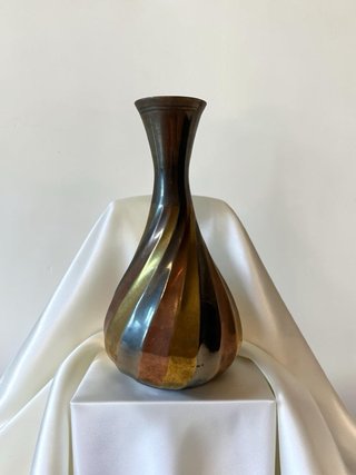 Jarrón Vintage Espiral Multicolor Metal