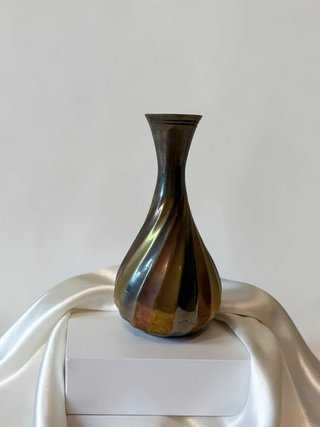 Jarrón Vintage Espiral Multicolor Metal