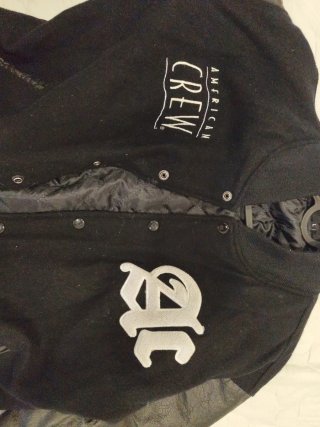 Chaqueta American Crew Negra y Gris