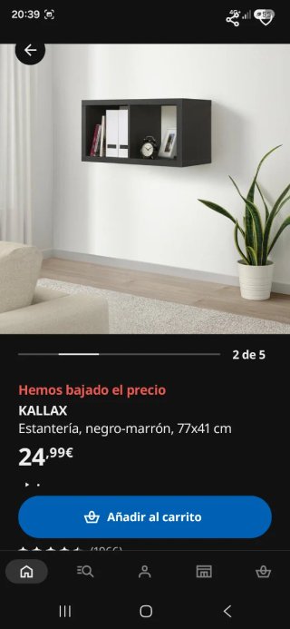 Estantería Kallax Ikea Negra