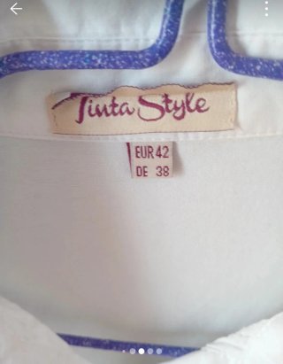 Blusa blanca bordada Talla M