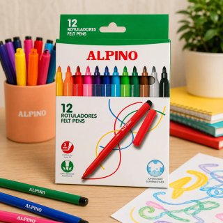 Rotuladores Alpino 12 uds